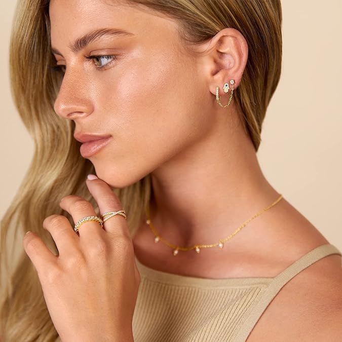 Adele Chain Earrings | Gold