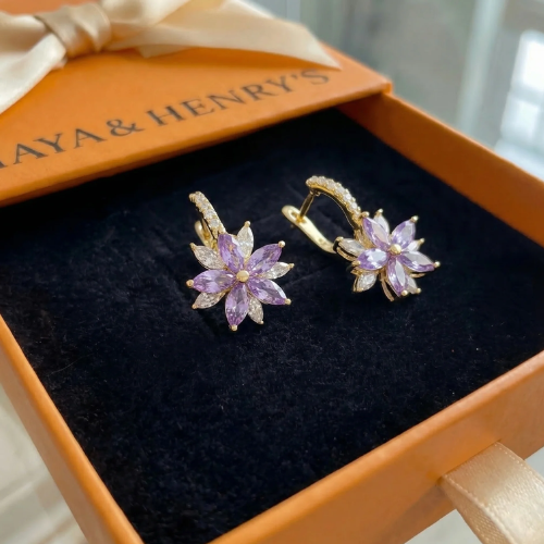 Athena Flora Earrings | Gold
