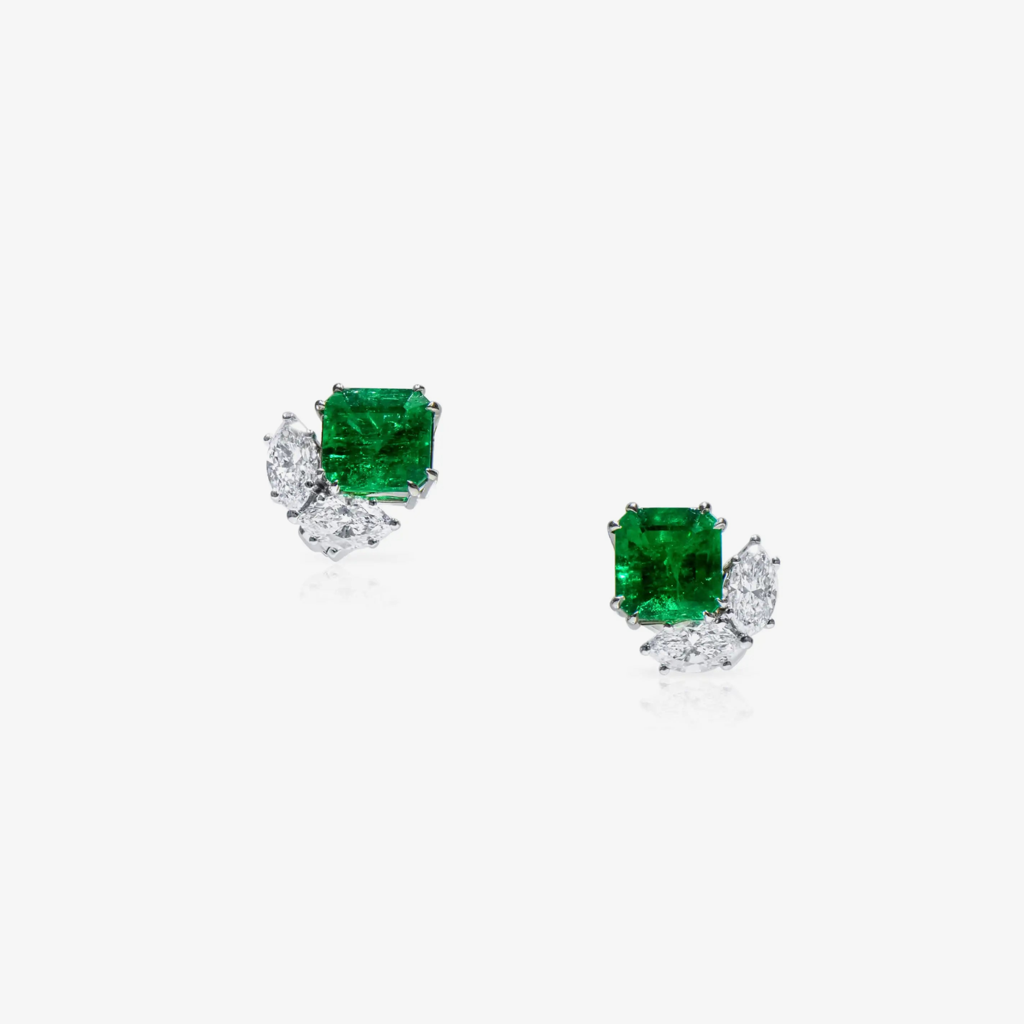Emerald Brilliance Diamond Earrings