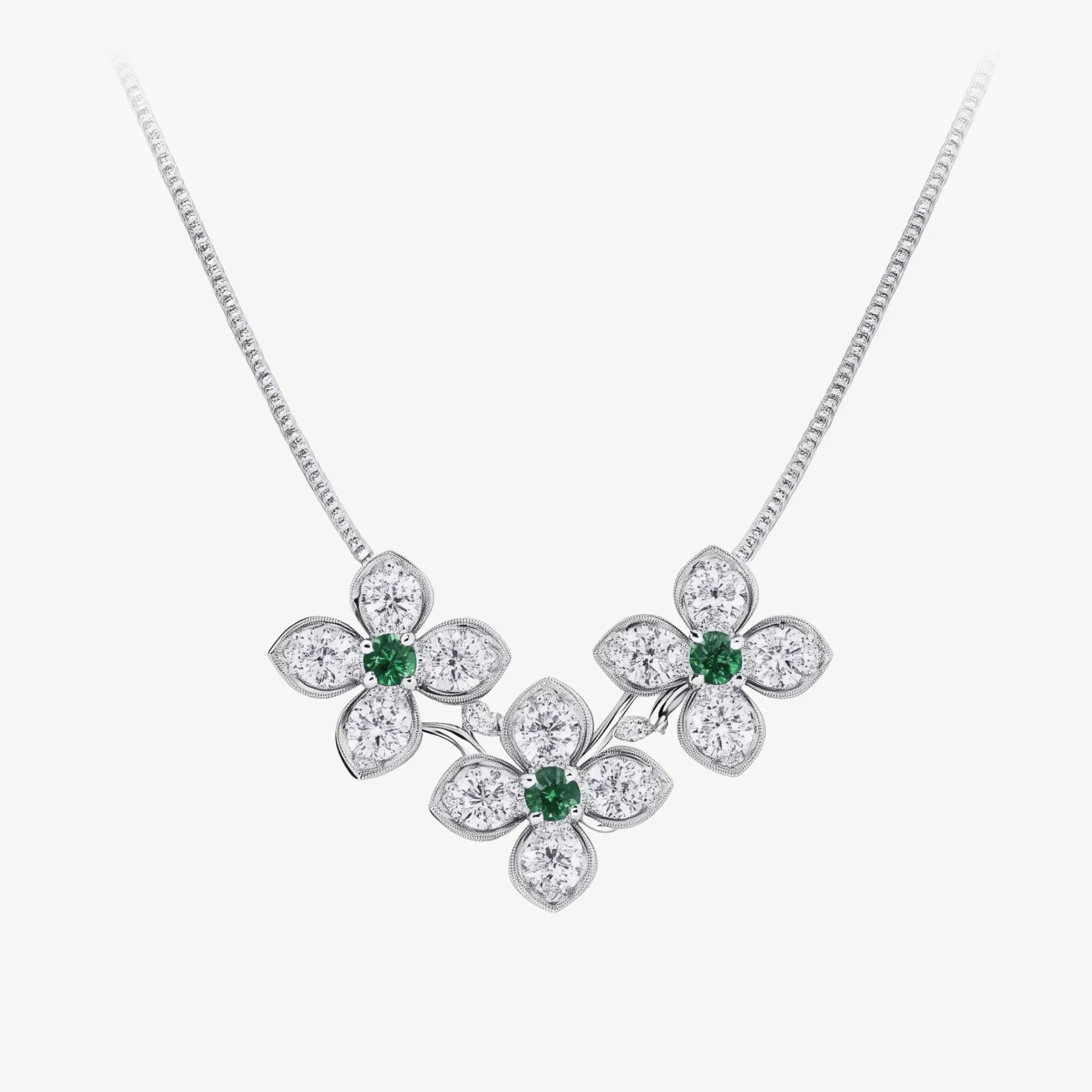 Emerald Reverie Eternal Garden Trio Necklace