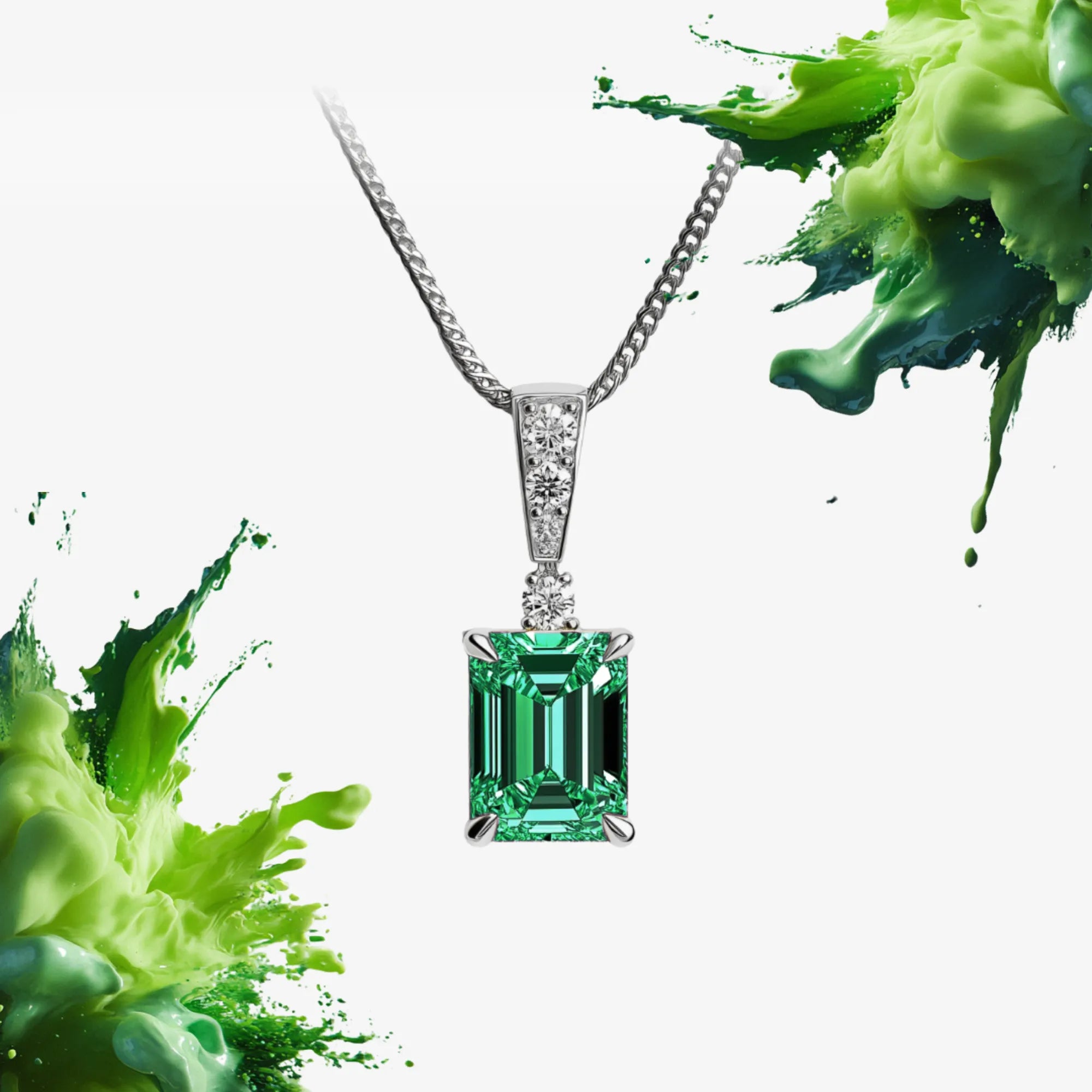 Jadeaux Green Emerald Necklace
