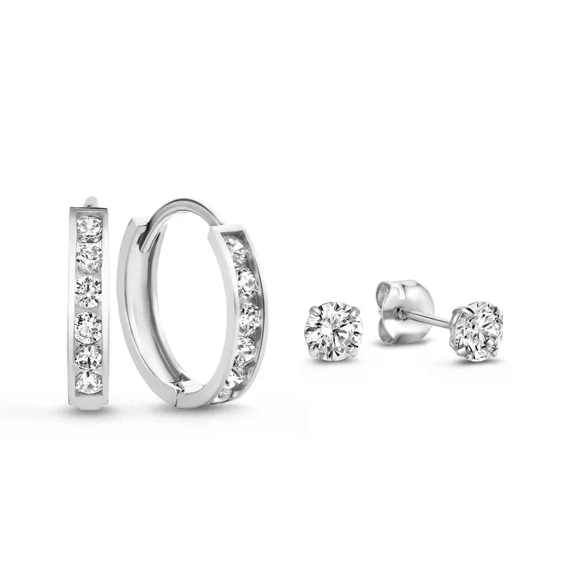 Lara Brielle Stone Earrings Set | Gold