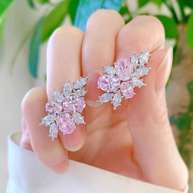 Liora Blushbloom Earrings | White Gold