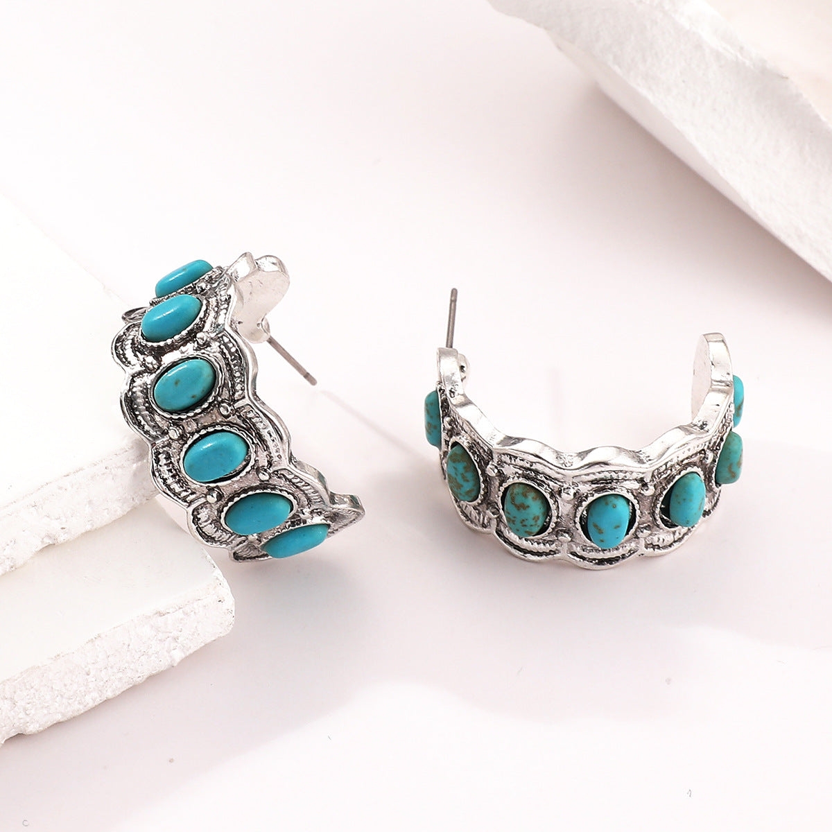 Ariella Shoreline Earrings | White Gold