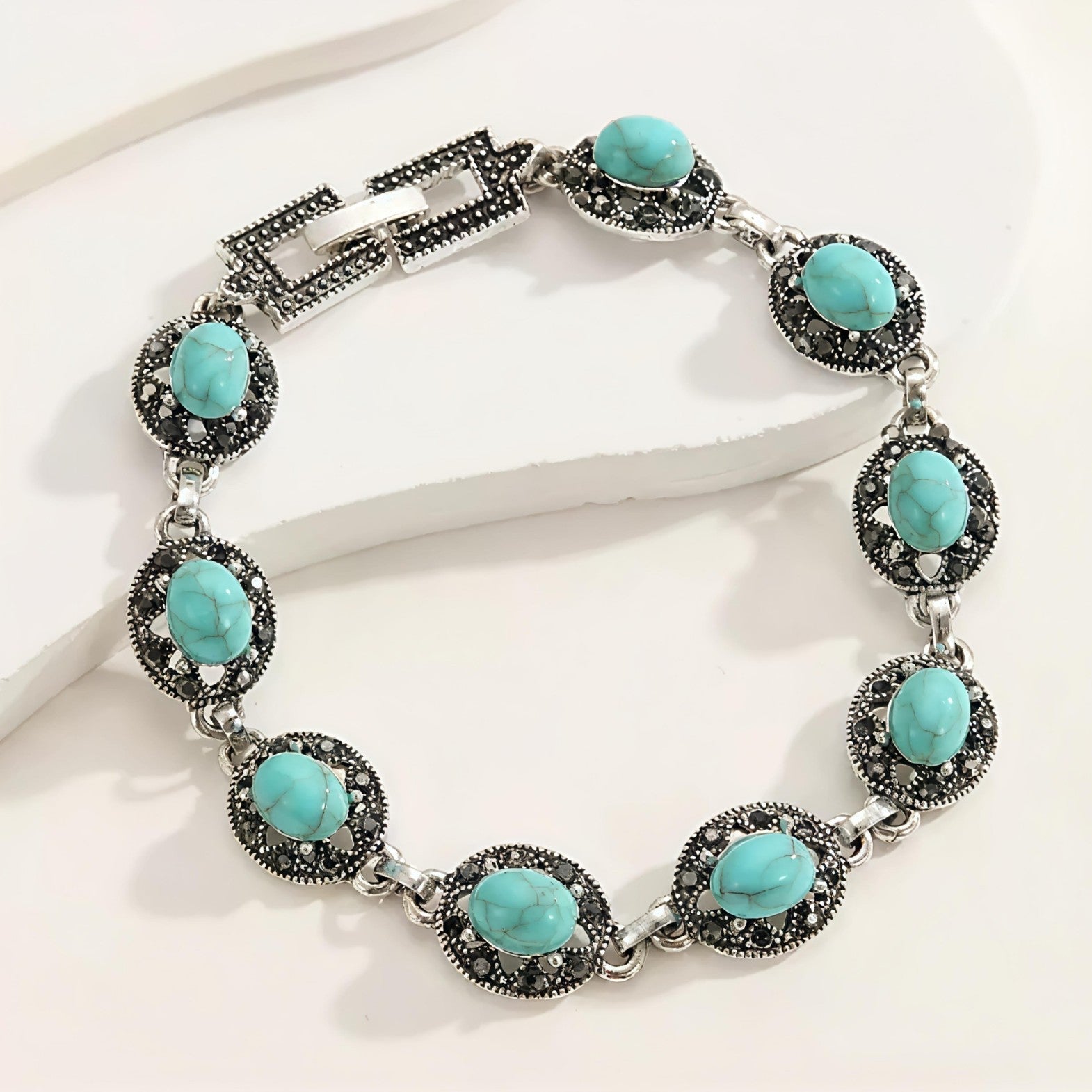 Corinne Noble Emblem Bracelet | White Gold