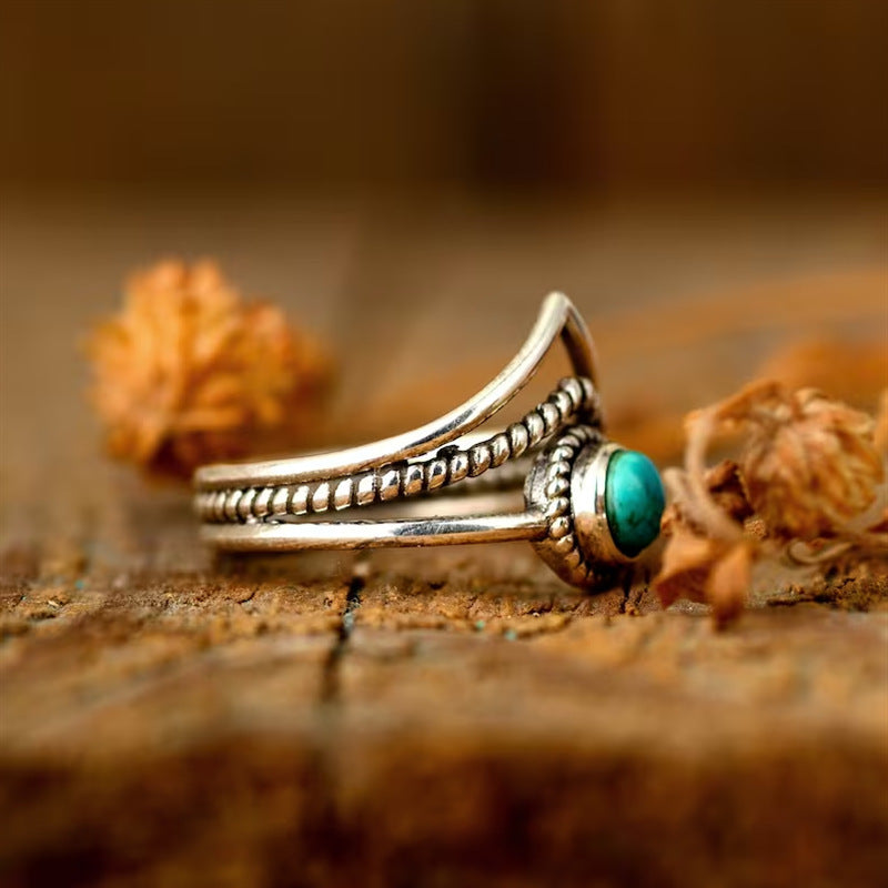 Elora Turquoise Beaded Ring | Gold