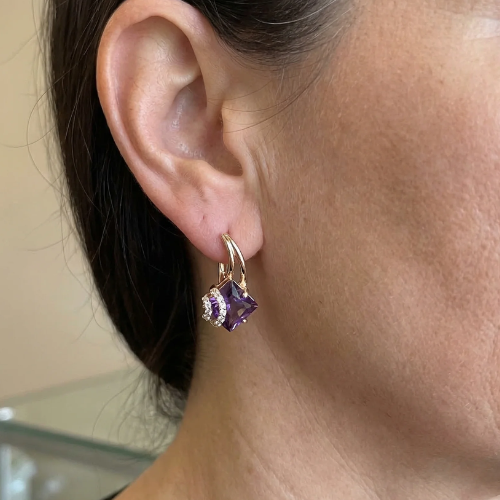 Zafira Crownlight Pave Earrings | Rose Gold
