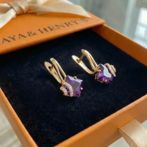 Zafira Crownlight Pave Earrings | Rose Gold