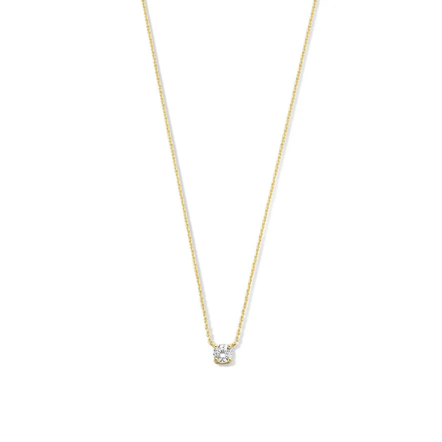 Chloé Moissanite Stone Necklace | Gold