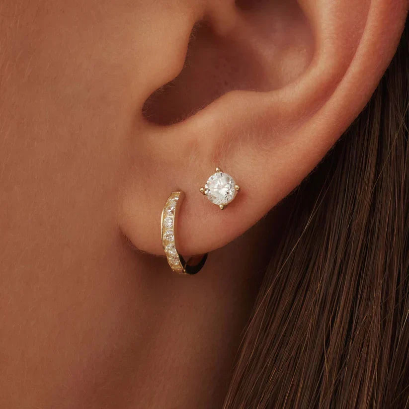 Lara Brielle Stone Earrings Set | Gold