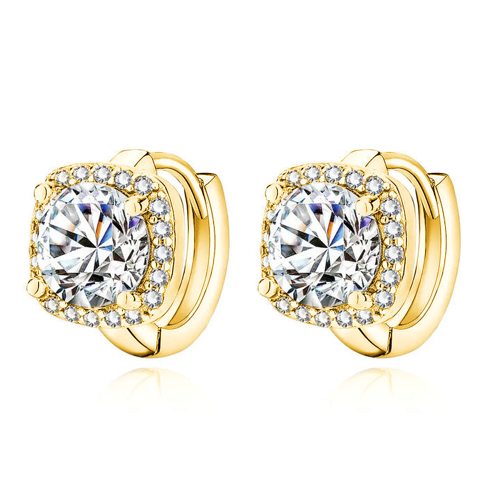 Nadia square earrings | Gold