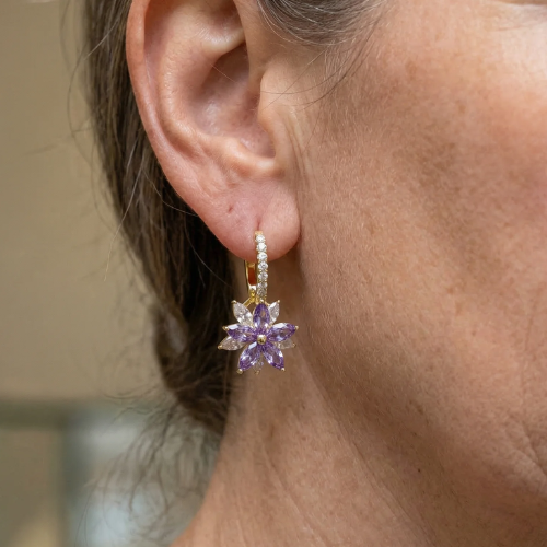 Athena Flora Earrings | Gold