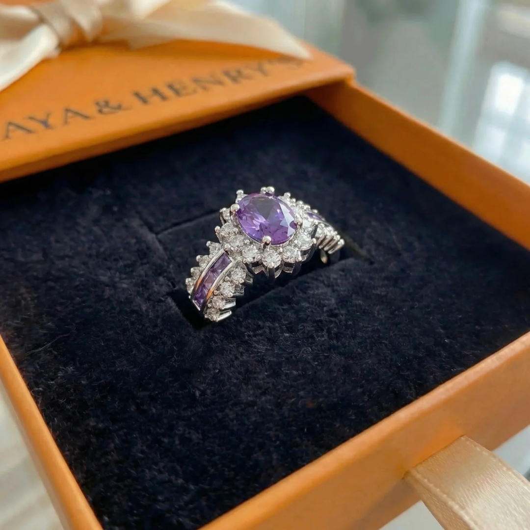 Ameline Twilight Crown Ring | White Gold