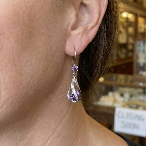 Carissa Lumen Twist Earrings | White Gold
