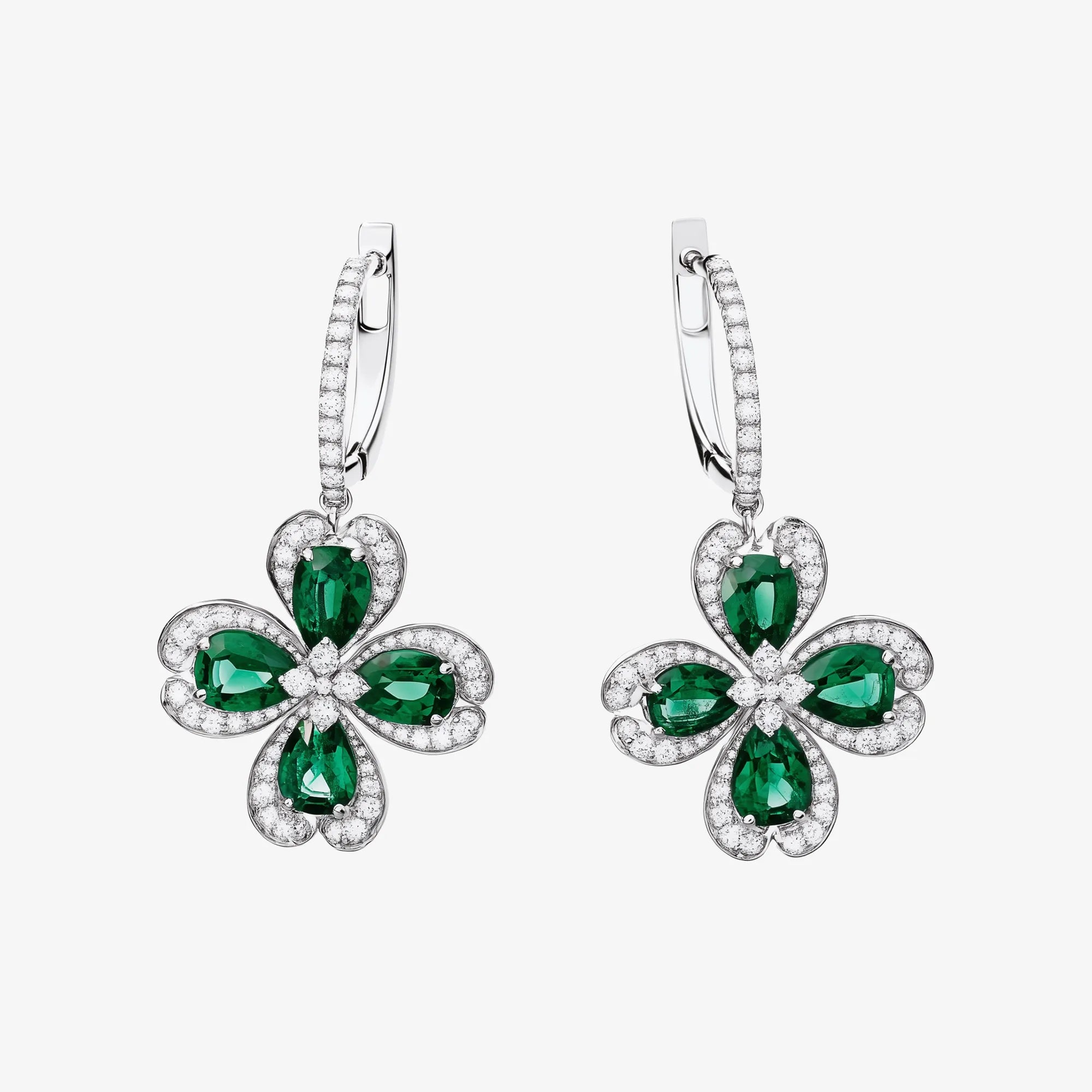 Emerald Floral Whisper Earrings
