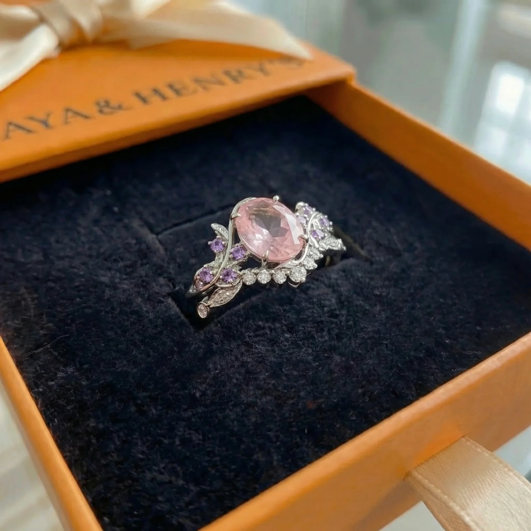Marielle Leafglow Ring Set | White Gold