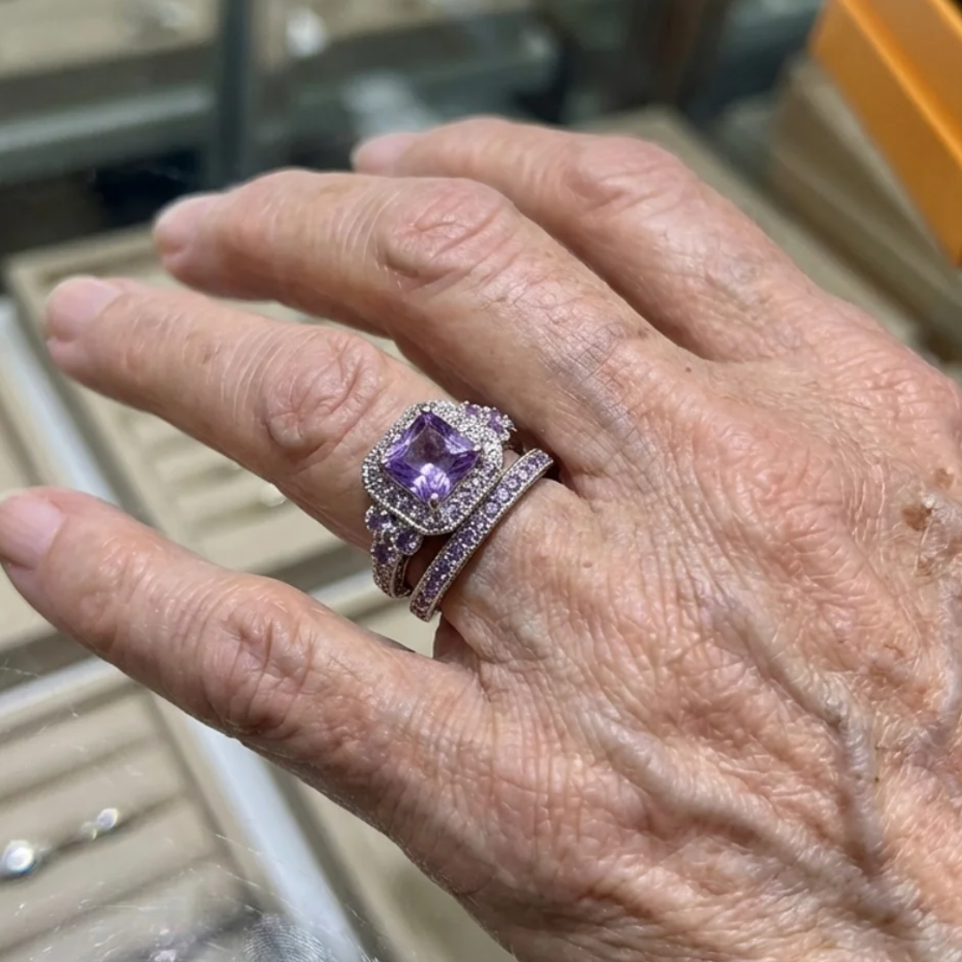 Vanessa Promise Ring Set | White Gold