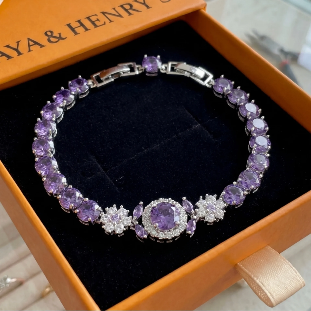 Verena Crown Tennis Bracelet | White Gold