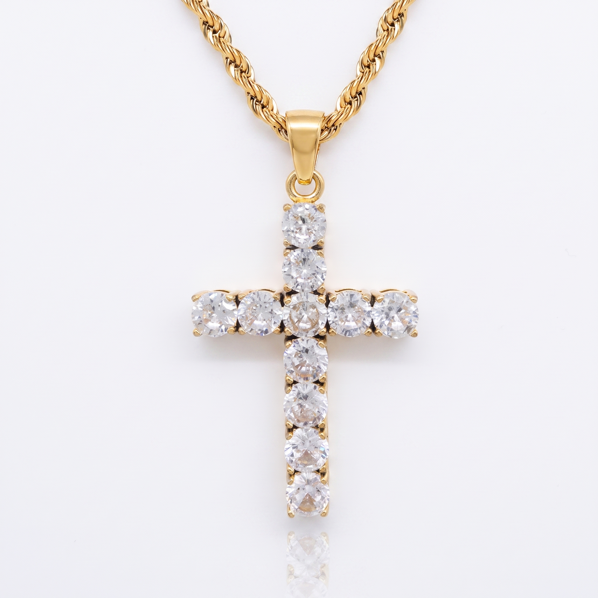 Cross necklace | Gold