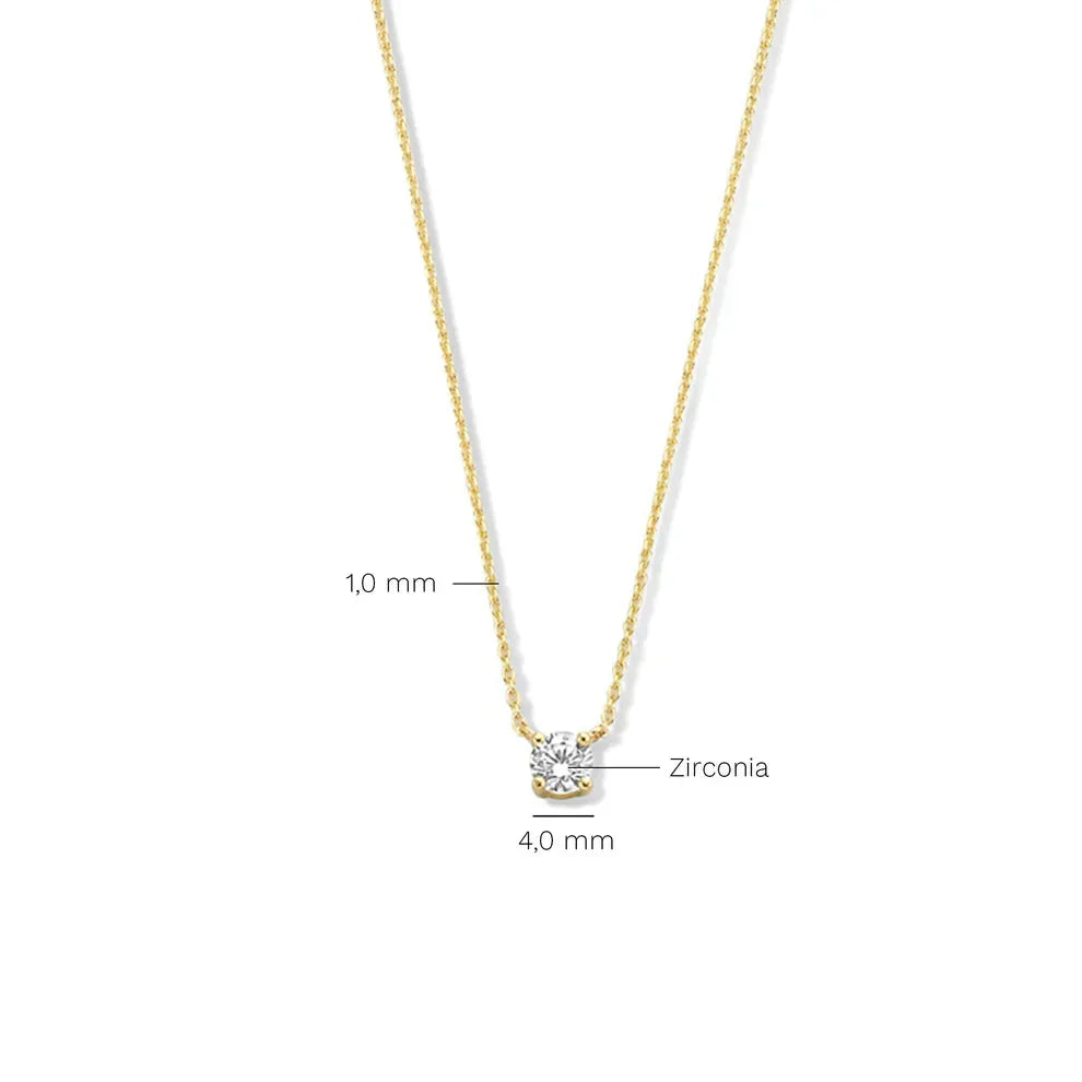 Chloé Moissanite Stone Necklace | Gold