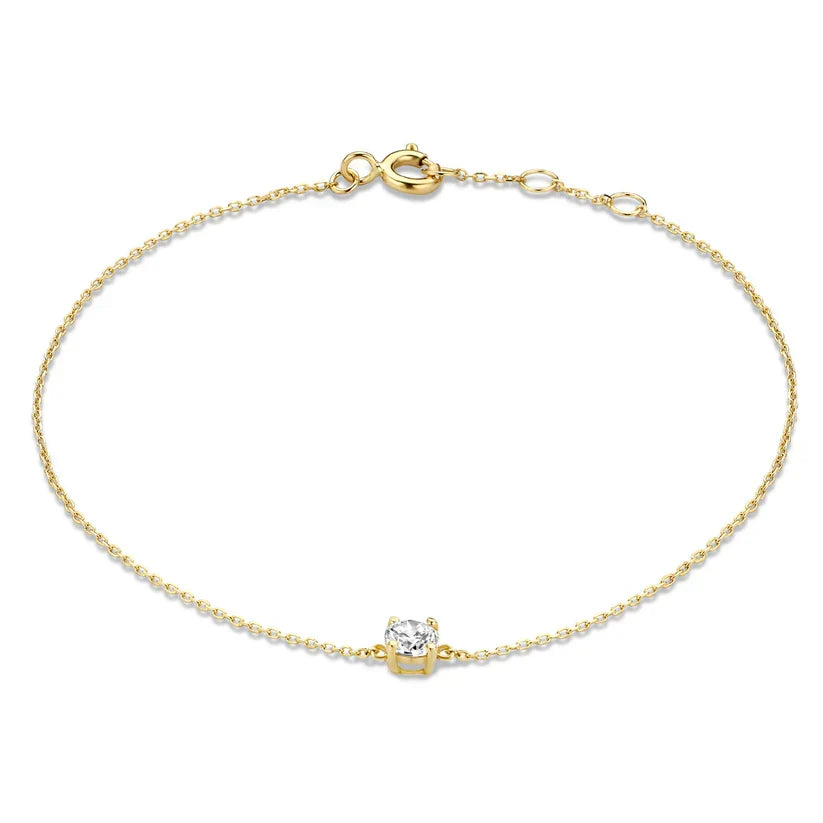Chloé Moissanite Stone Bracelet | Gold