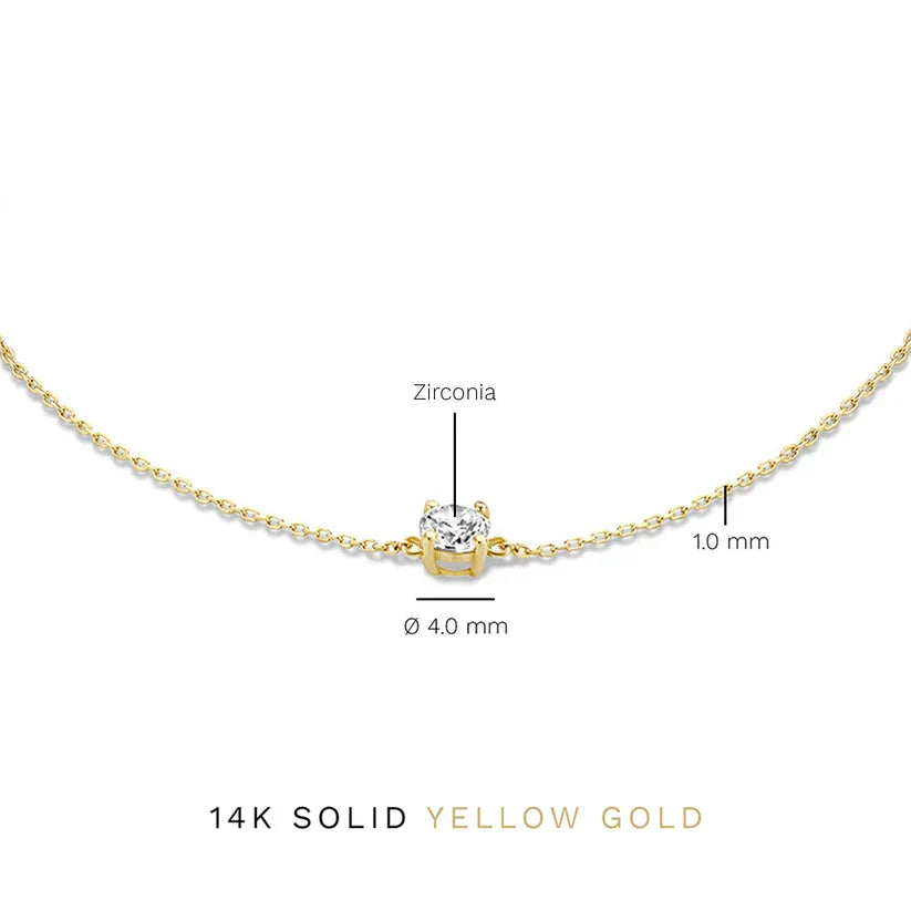 Chloé Moissanite Stone Bracelet | Gold